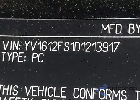 2013 Volvo S60 T5 из США, поврежденный, VIN YV1612FS1D1213917